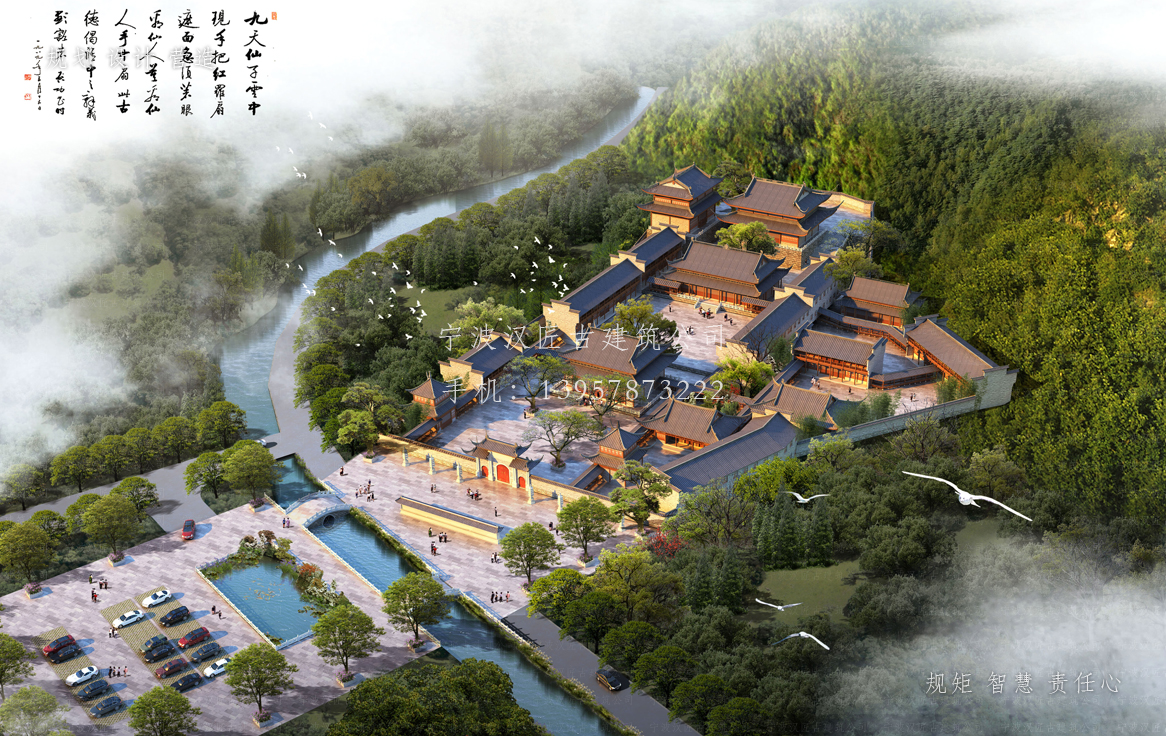 晋城资教寺总体建筑规划方案图